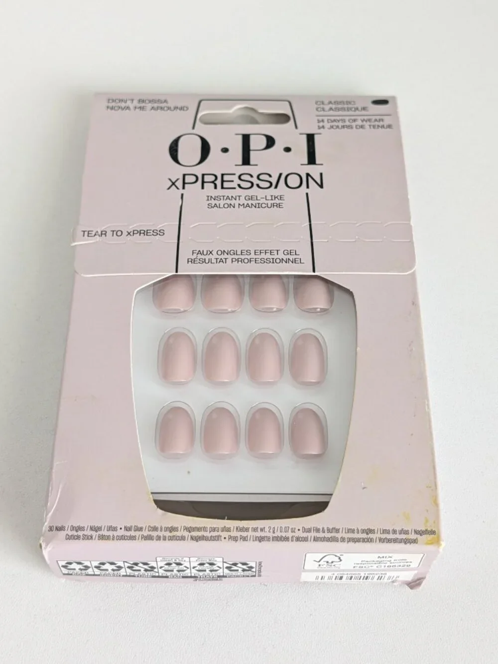 OPI Xpression Classic Press On Nails Don't Bossa Nova Me Around 14 Day Wear New